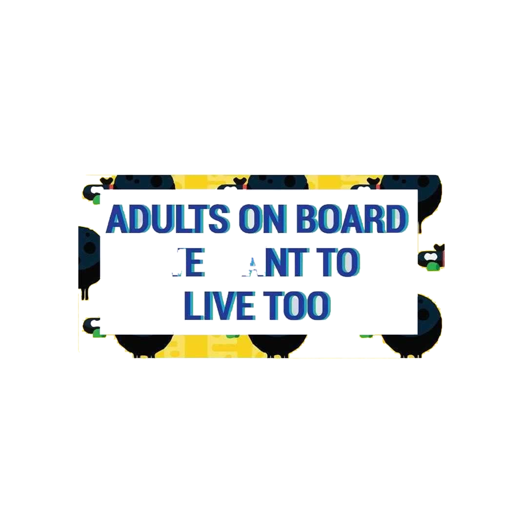 Adults on board Sticker